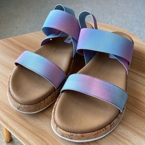 Steve Madden Gladi Sandal Blue/Pink Tye Dye - Size 8